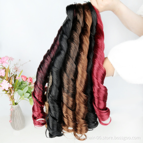 Afro attachments silky synthetic spiral curly hair extensions hairpiece for braids meches braids